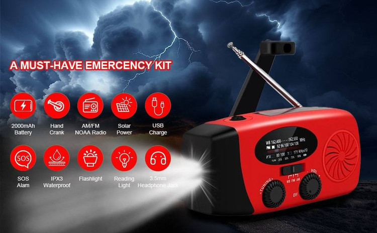 اسپیکر و رادیو solar crank radio